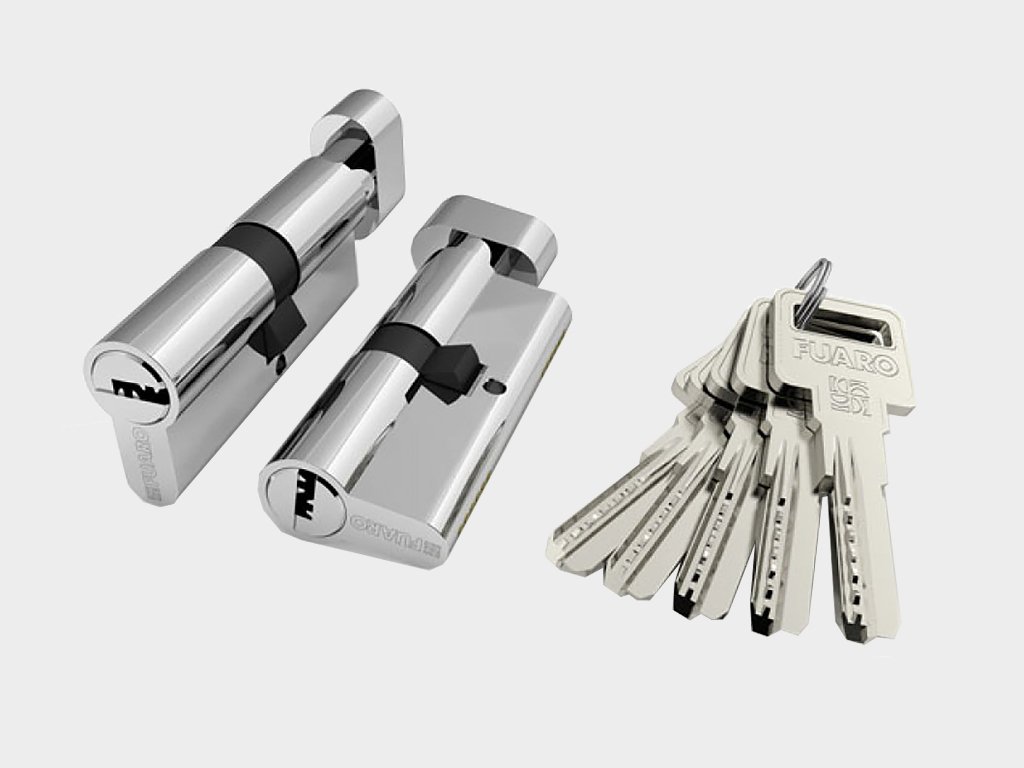 Цилиндровый механизм из алюминия «ключ-вертушка» с 5 ключами в комплекте Красноярск